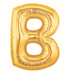40 inch gold megaloon letter b Balloon Delivery