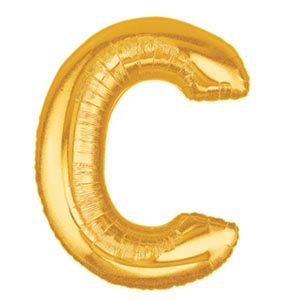 40 inch gold megaloon letter c Balloon Delivery
