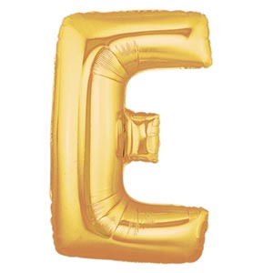 40 inch gold megaloon letter e Balloon Delivery