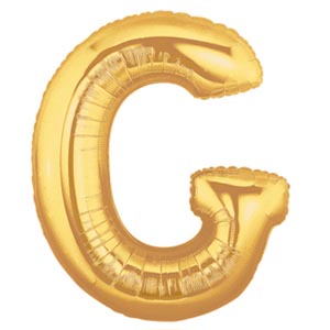 40 inch gold megaloon letter g Balloon Delivery