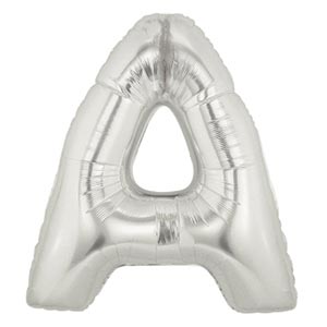 40 inch silver megaloon letter a Balloon Delivery