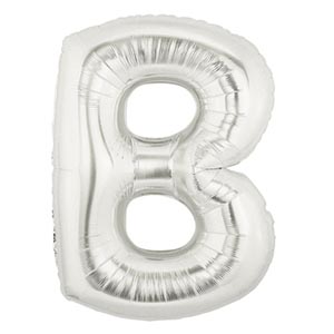 40 inch silver megaloon letter b Balloon Delivery