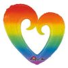 32In Rainbow Heart Open Balloon Delivery