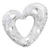 42In White Hearts & Filigree Balloon Delivery