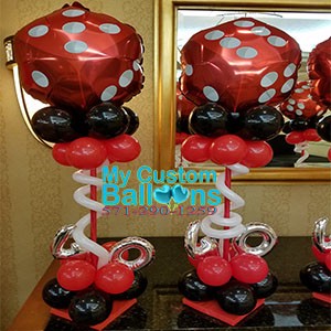 Casion Dice Balloon Centerpiece Balloon Delivery
