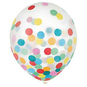 16in Custom Multi Color Confetti Balloon