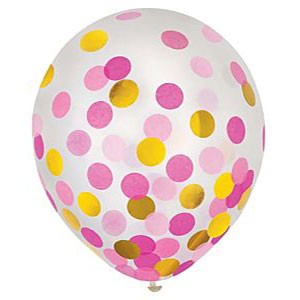16In Custom Pink & Gold Mix Balloon