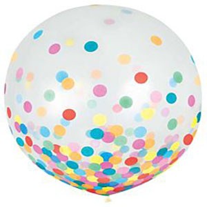 Custom 24in Multi Color Confetti Balloon