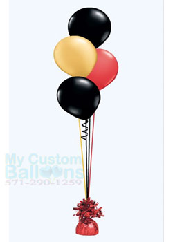 4 Anchored 11in Latex Balloons