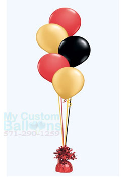 5 Anchored 11in Latex Balloons