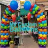 Curved 12 ft balloon columnMulti colors Balloon Delivery