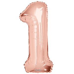 Large Rose Gold Balloon Number 1 Balloon Delivery