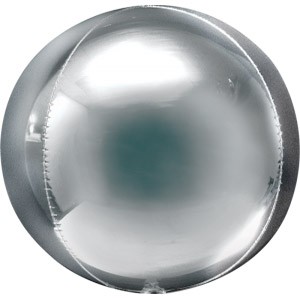 Silver Orb 21in Balloon Delivery