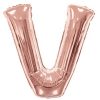 large Rose Gold Balloon Letter V Balloon Delivery