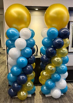 Balloon Column With Large Round Topper