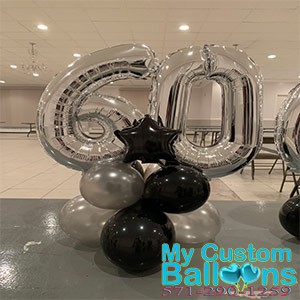 Number Centerpiece Balloon Delivery