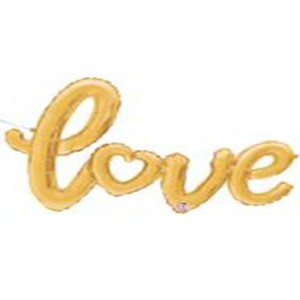 47in Love With Heart Gold Balloon Delivery
