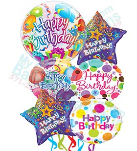 Bubble Birthday Surprise Balloon Bouquet