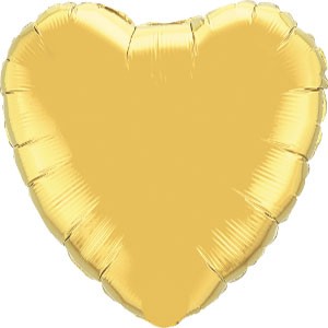 18in Gold Heart Foil Balloon