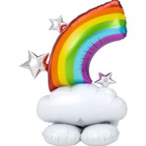 Life Size Rainbow and Cloud Airloonz Foil Balloon 52in