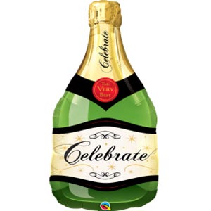 Celebrate Champagne Bottle 39in Foil Balloon