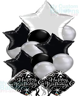 Stars Birthday Balloon Bouquet - Image 3
