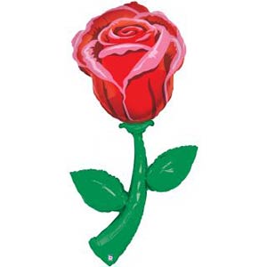5 Foot Fresh Pick Red Rose Flower Balloon