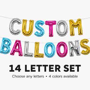 Build A Balloon Banner 14 Letters or Numbers Air Filled