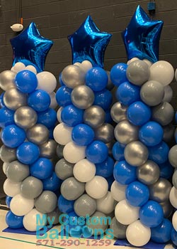 13ft Spiral Balloon Column Using 16in Balloons