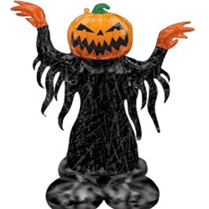 Life Size 53In Pumpkin Ghost Foil Balloon