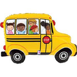 29in School Bus Foil Balloon