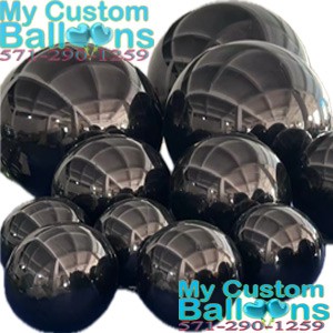 Black Big Shiny Mirror Sphere Balls - Image 2