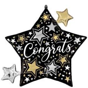 29in Congrats Stars Foil Balloon