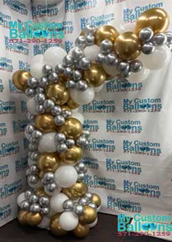 10ft Self Standing Full Organic Balloon Garland