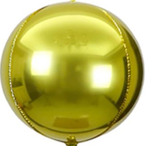 60In Gold 4D Sphere Foil Balloon
