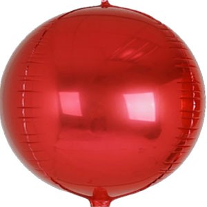 60In Red 4D Sphere Foil Balloon