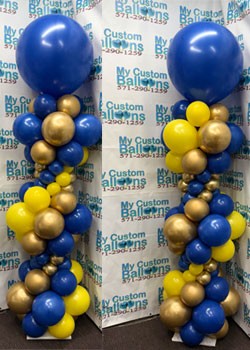 Organic Spiral Balloon Column Large Round Topper