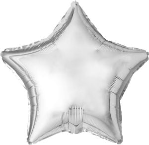 5ft Tall Silver Star Shaped Air Filled Foil Balloon - Image 2