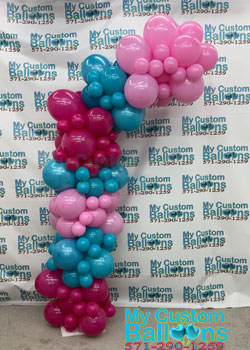 9ft Self Standing Simple Organic Balloon Garland