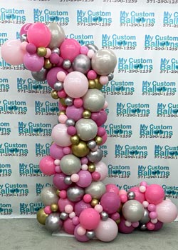 10ft Self Standing Organic Balloon Garland With Tail