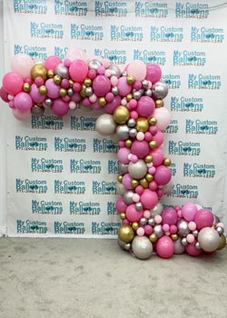 14ft Self Standing Organic Balloon Garland With Tail