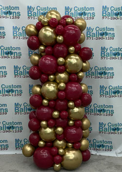 7Ft Organic Balloon Column With Standard Size Balloons