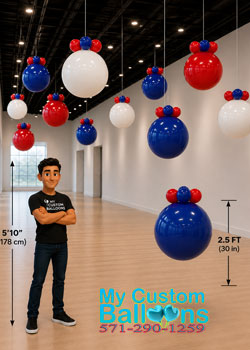 Hanging From Ceiling 24in Round Latex Balloon