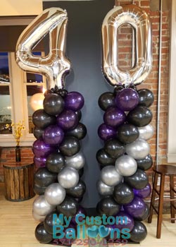Spiral Balloon Column With Number
