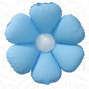2ct Air Filled 24in Baby Blue Flower Balloons