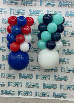 Hanging Ceiling Balloon Column With 24in Topper